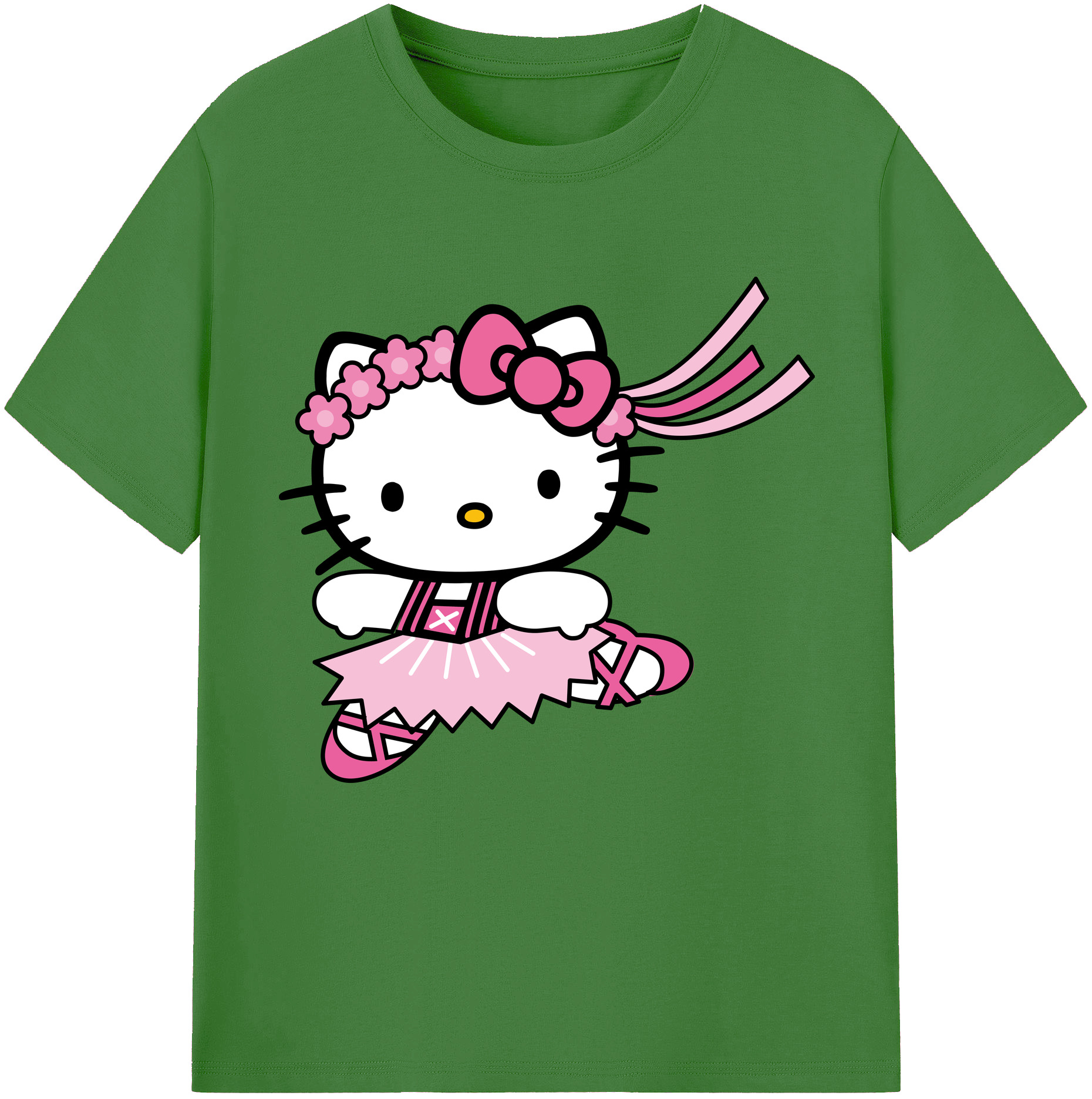 （画像用） Hello Kitty ハローキティ レディースカジュアルプリントTシャツ（綿100％）
